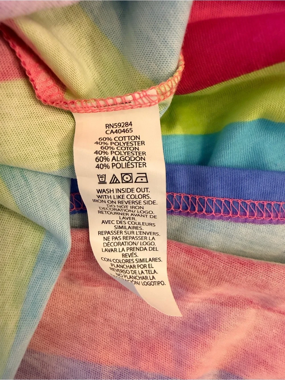 The Children’s Place Bright Rainbow Striped Long Sleeve Skater A-line Dress XL - Picture 8 of 14